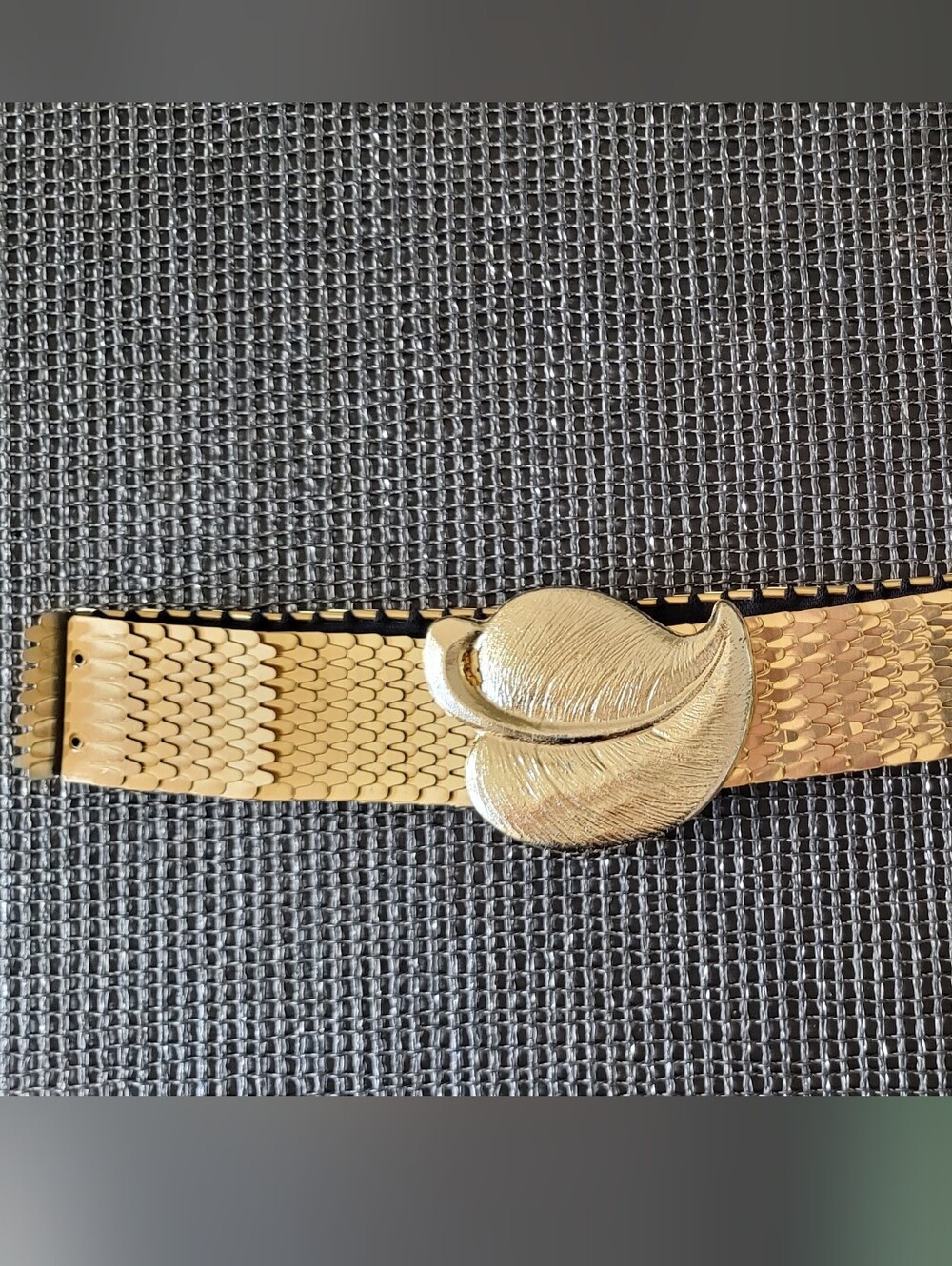 Gold Metallic Fish-scale Stretch Belt